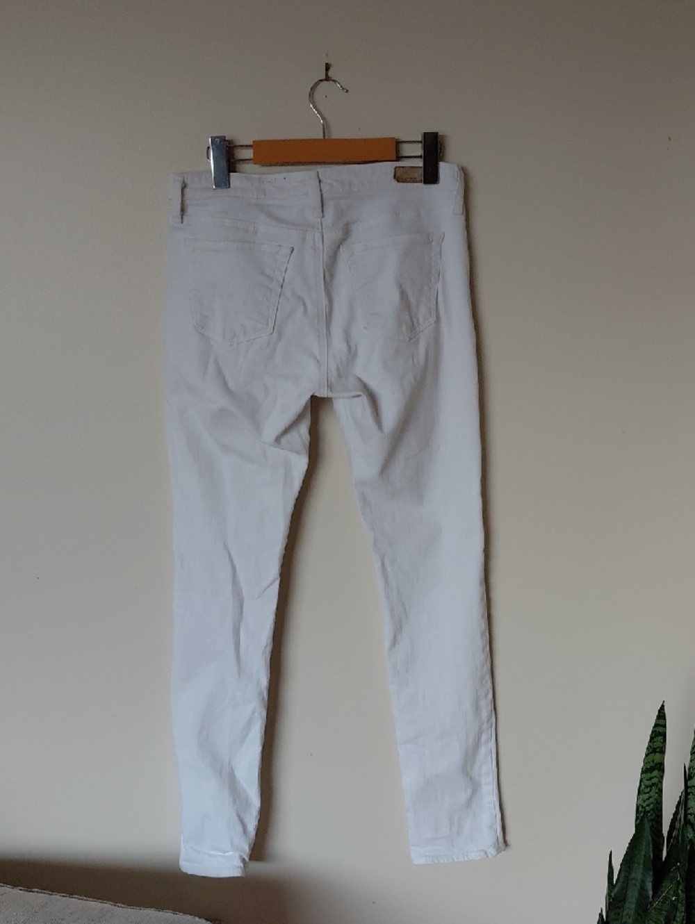 Ag Adriano Goldschmied White Jeans Skinny Straight Leg - Picture 3 of 6